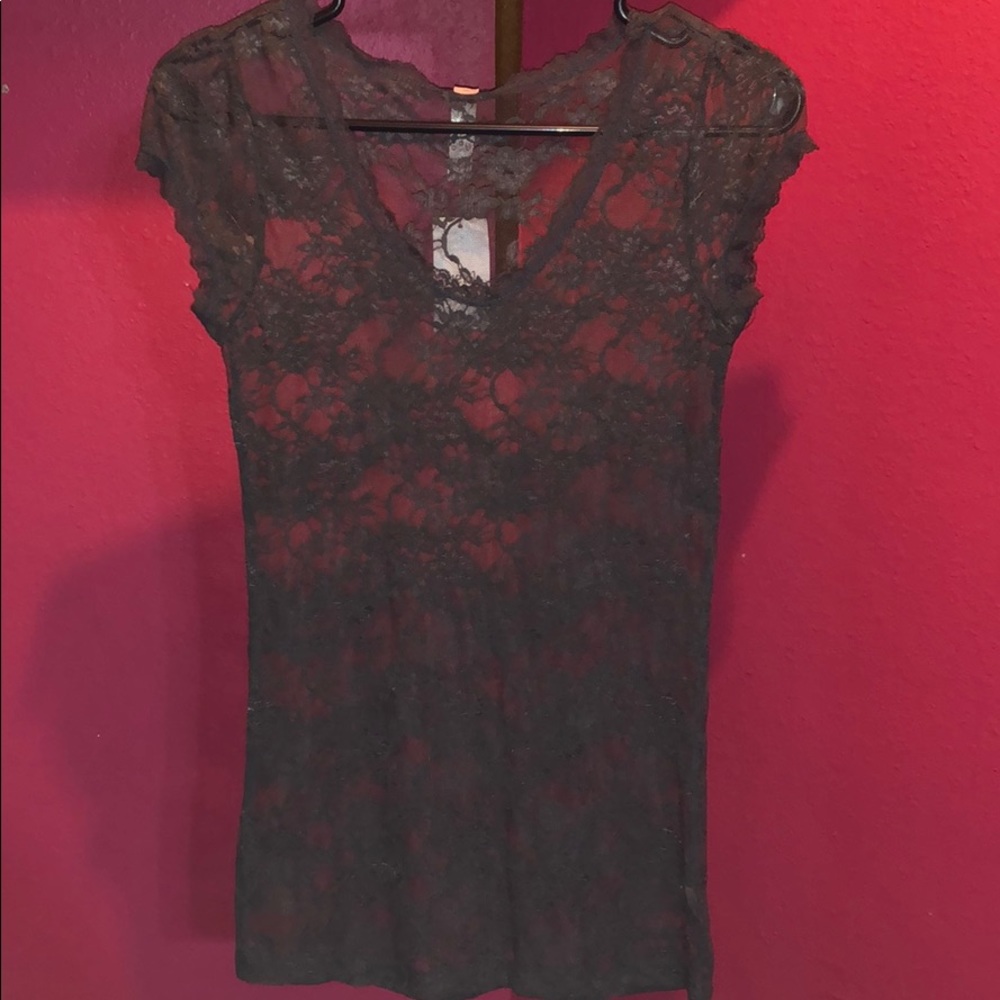 Gray Lace Shirt